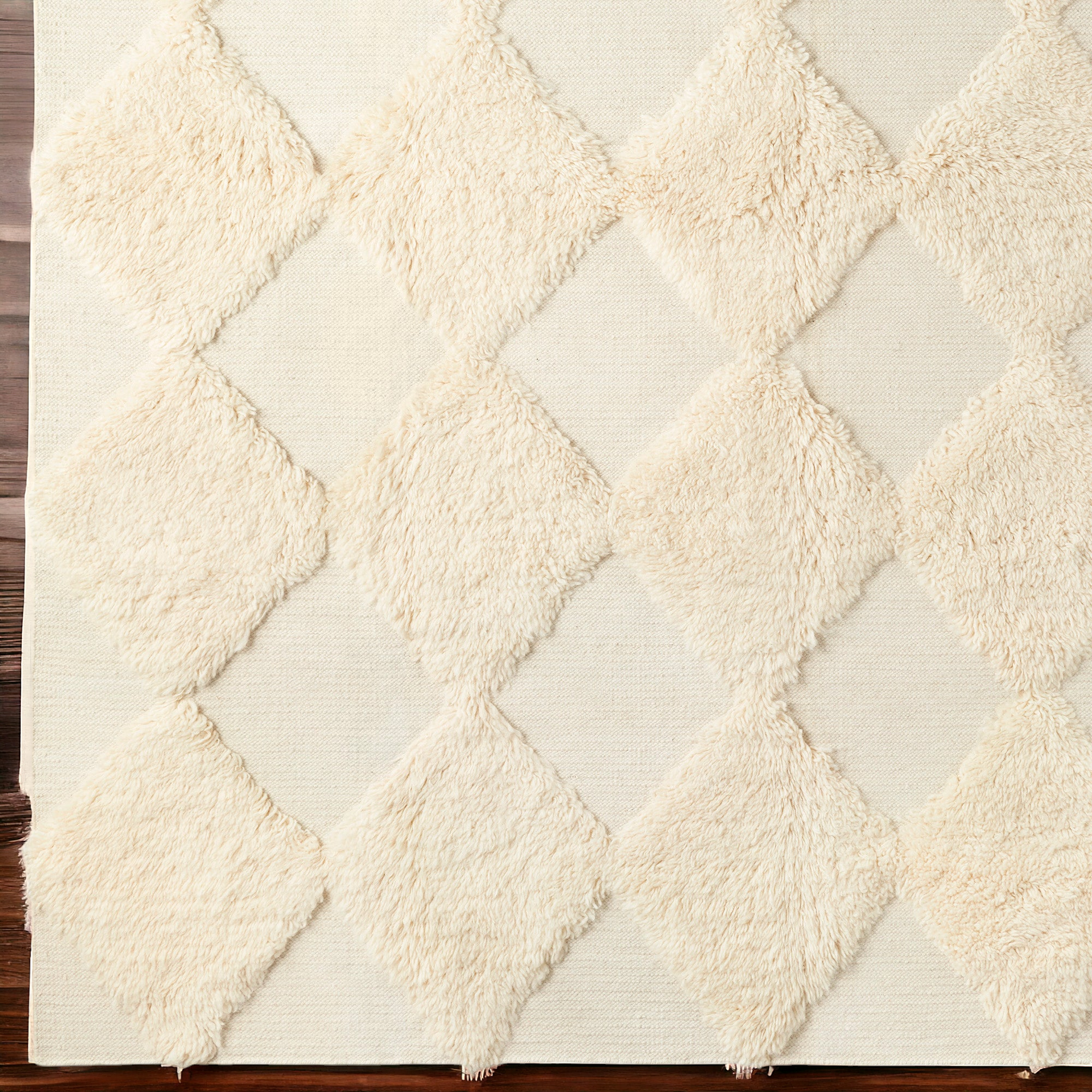 Classic Elegance Wool Rug: Handcrafted wool rug with a minimalist design.