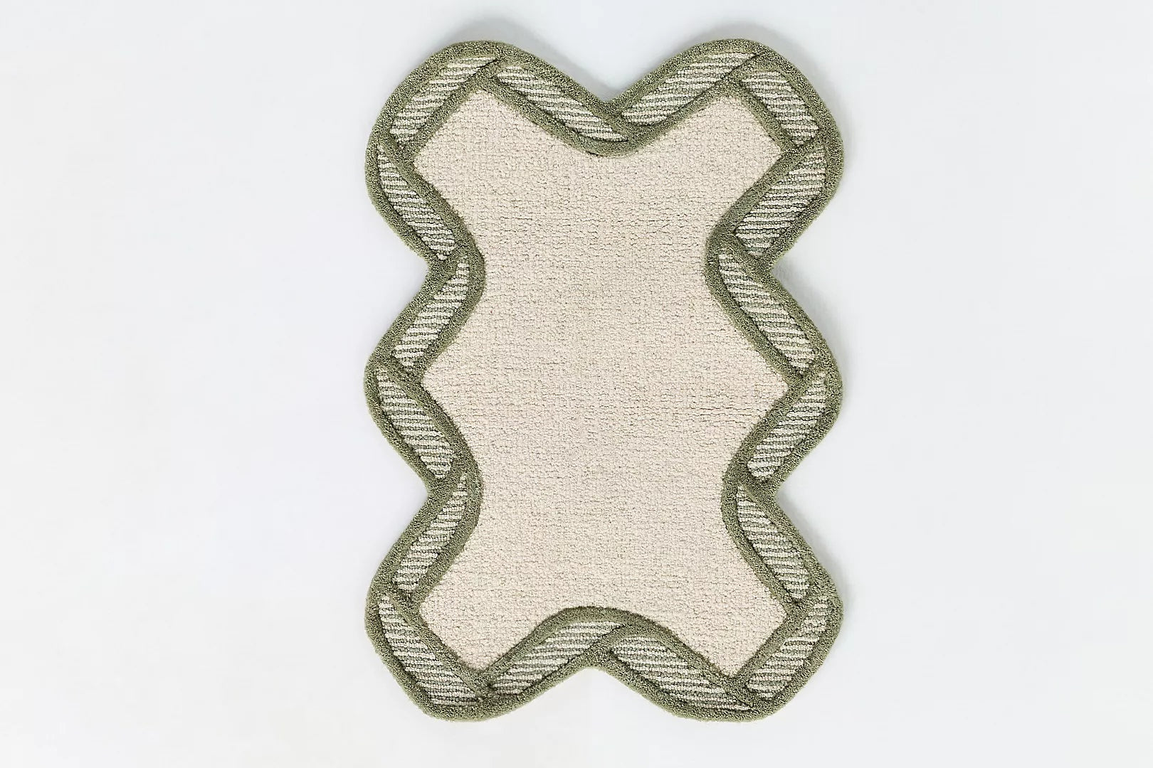 Hand Tufted Wool Scalloped Border | All Sizes Available - Hand Tufted Wool Rug