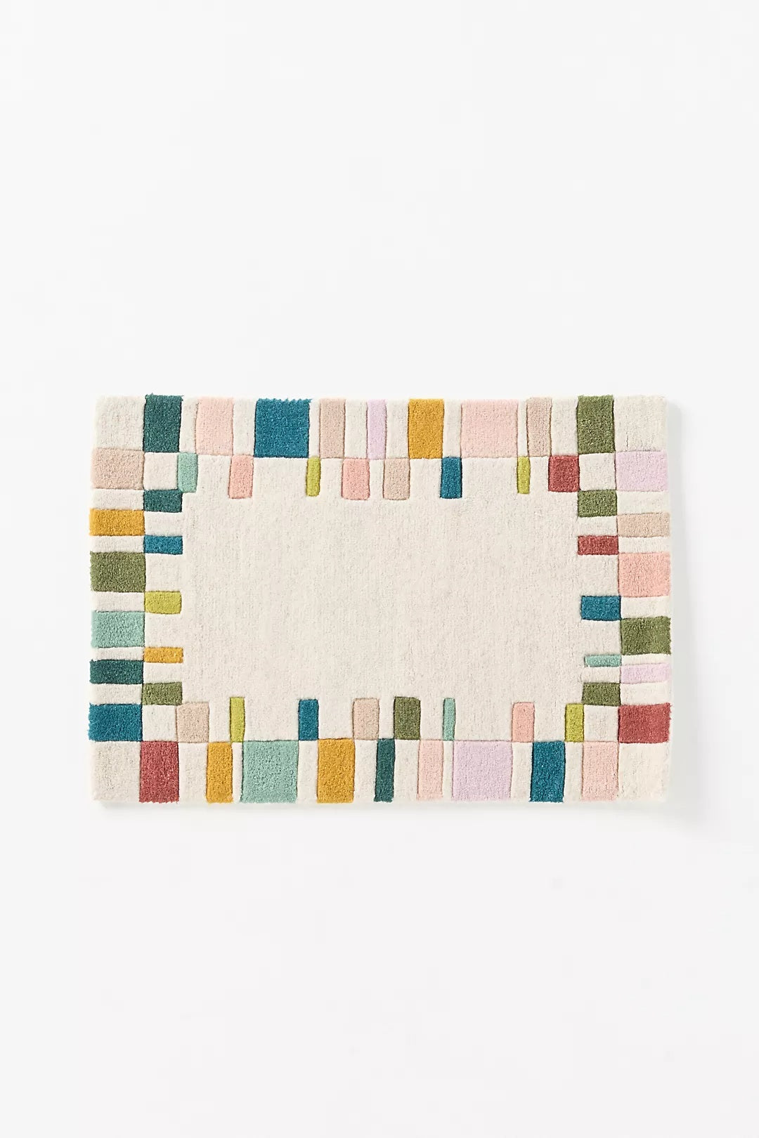 Hand Tufted Wool Geometric Border | All Sizes Available - Hand Tufted Wool Rug