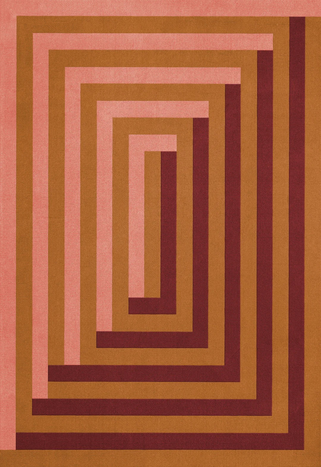 Hand Tufted Wool Layered Teklen Labyrinth | All Sizes Available - Hand Tufted Wool Rug