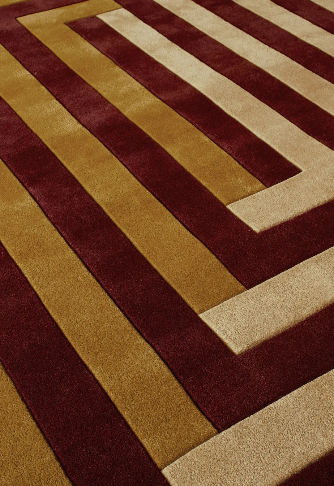 Hand Tufted Wool Layered Teklen Labyrinth | All Sizes Available - Hand Tufted Wool Rug