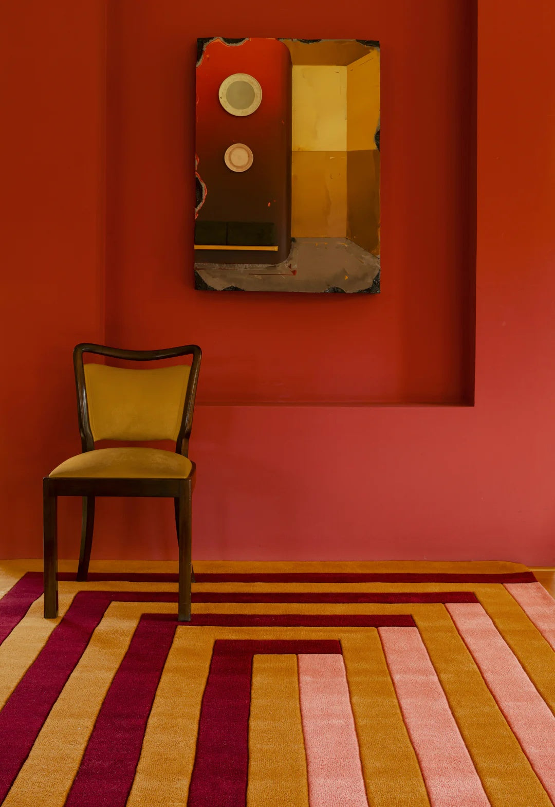 Hand Tufted Wool Layered Teklen Labyrinth | All Sizes Available - Hand Tufted Wool Rug