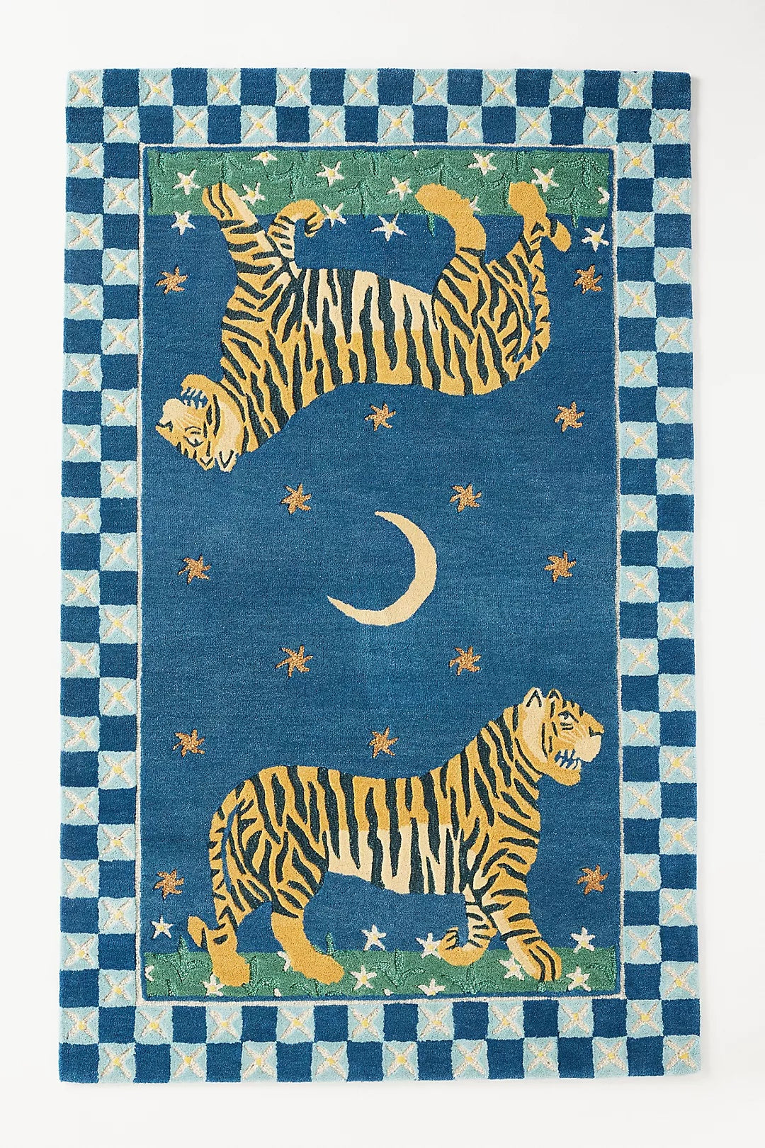 Hand Tufted Wool Anthro Tiger | All Sizes Available - Hand Tufted Wool Rug