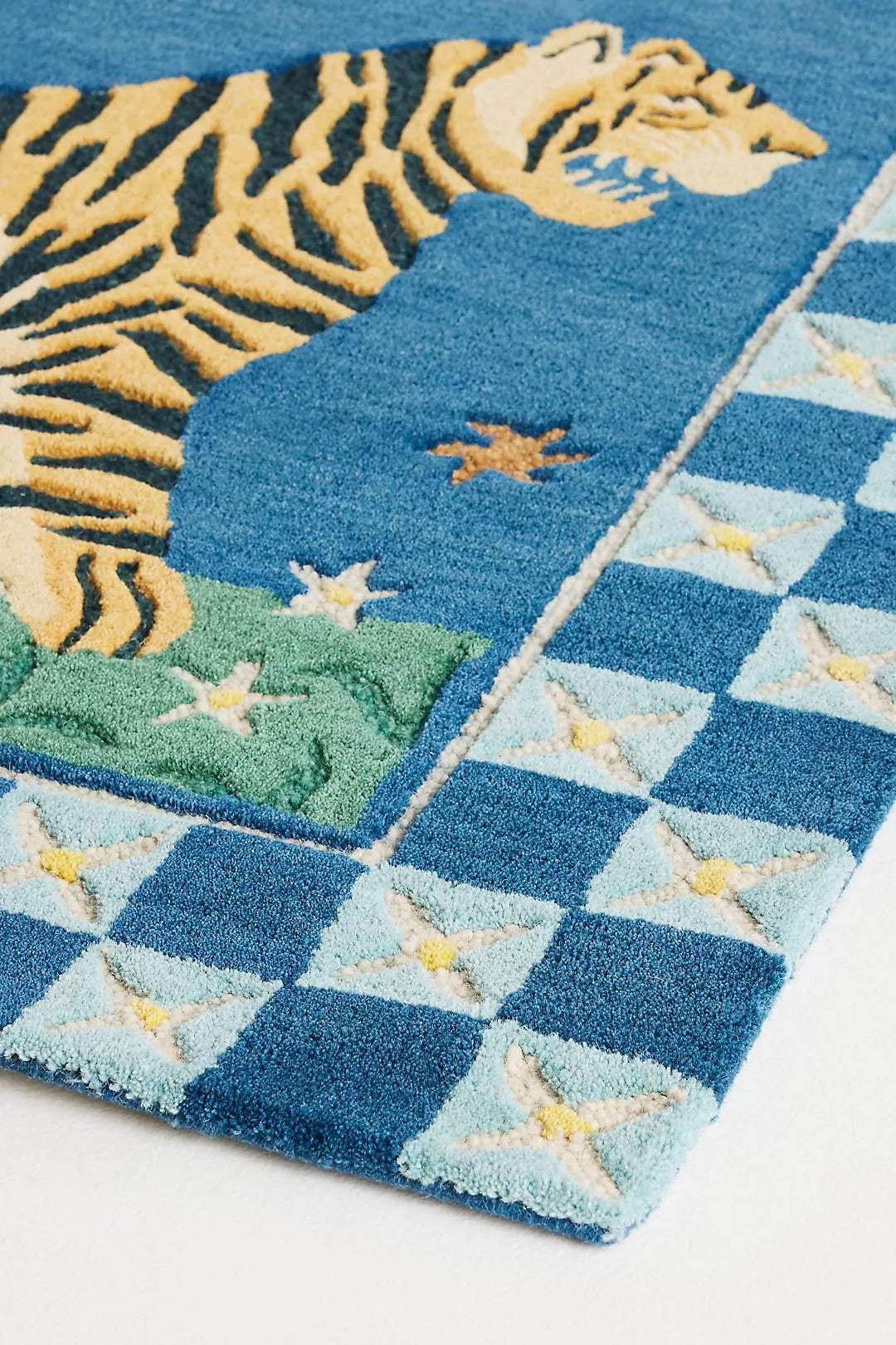Hand Tufted Wool Anthro Tiger | All Sizes Available - Hand Tufted Wool Rug