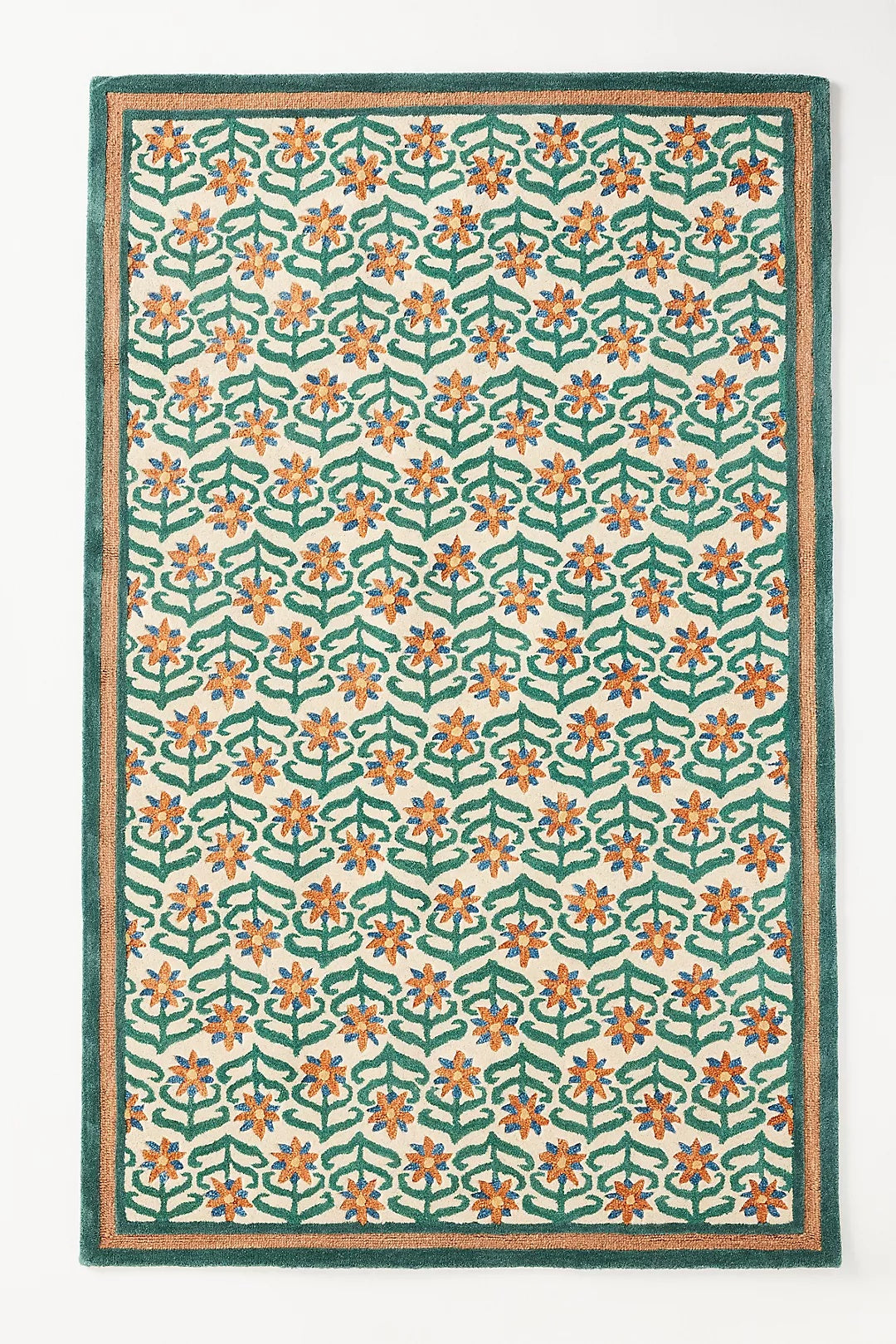 Hand Tufted Wool Anthro Printed Good Floral | All Sizes Available - Hand Tufted Wool Rug