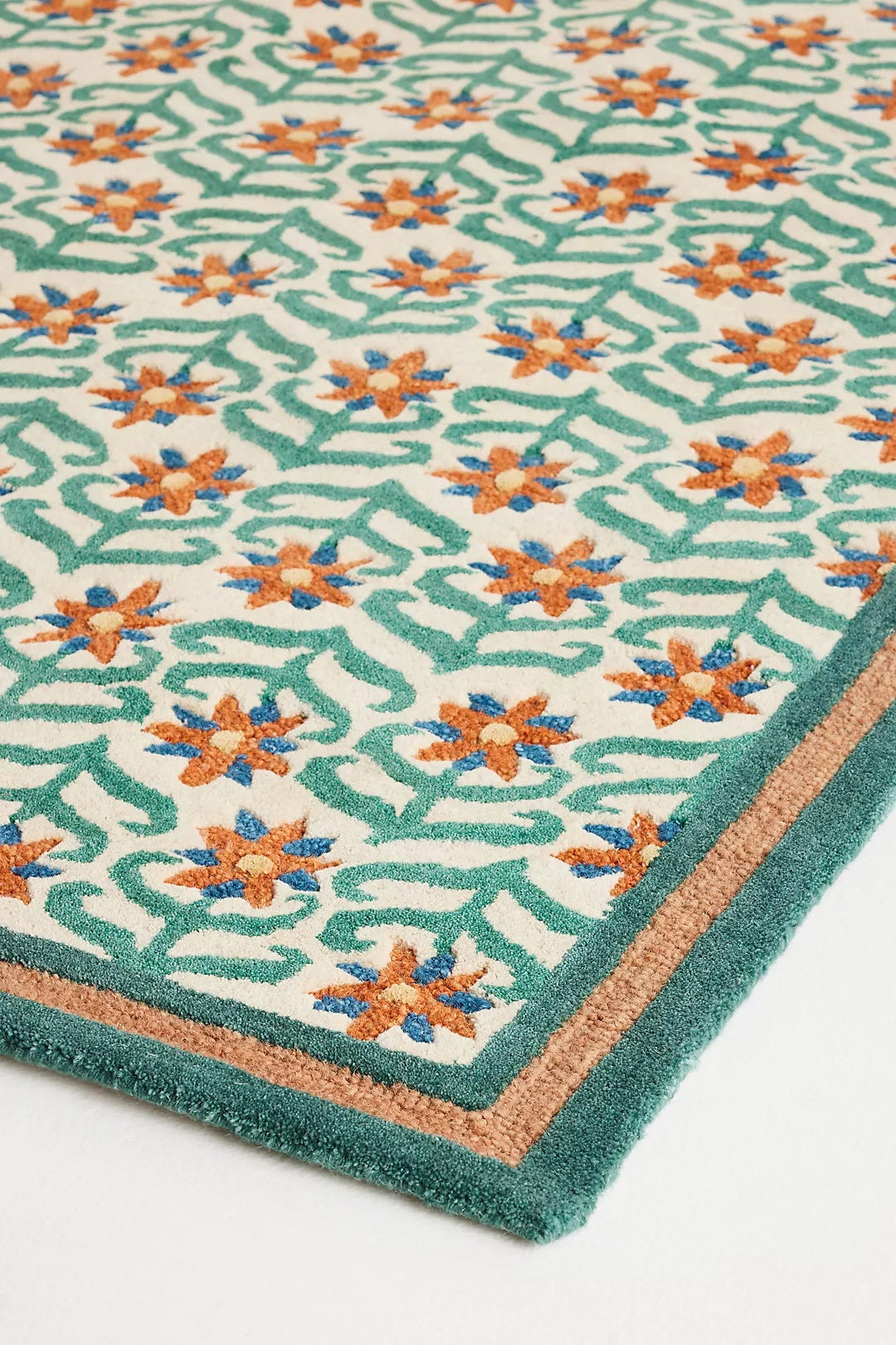 Hand Tufted Wool Anthro Printed Good Floral | All Sizes Available - Hand Tufted Wool Rug