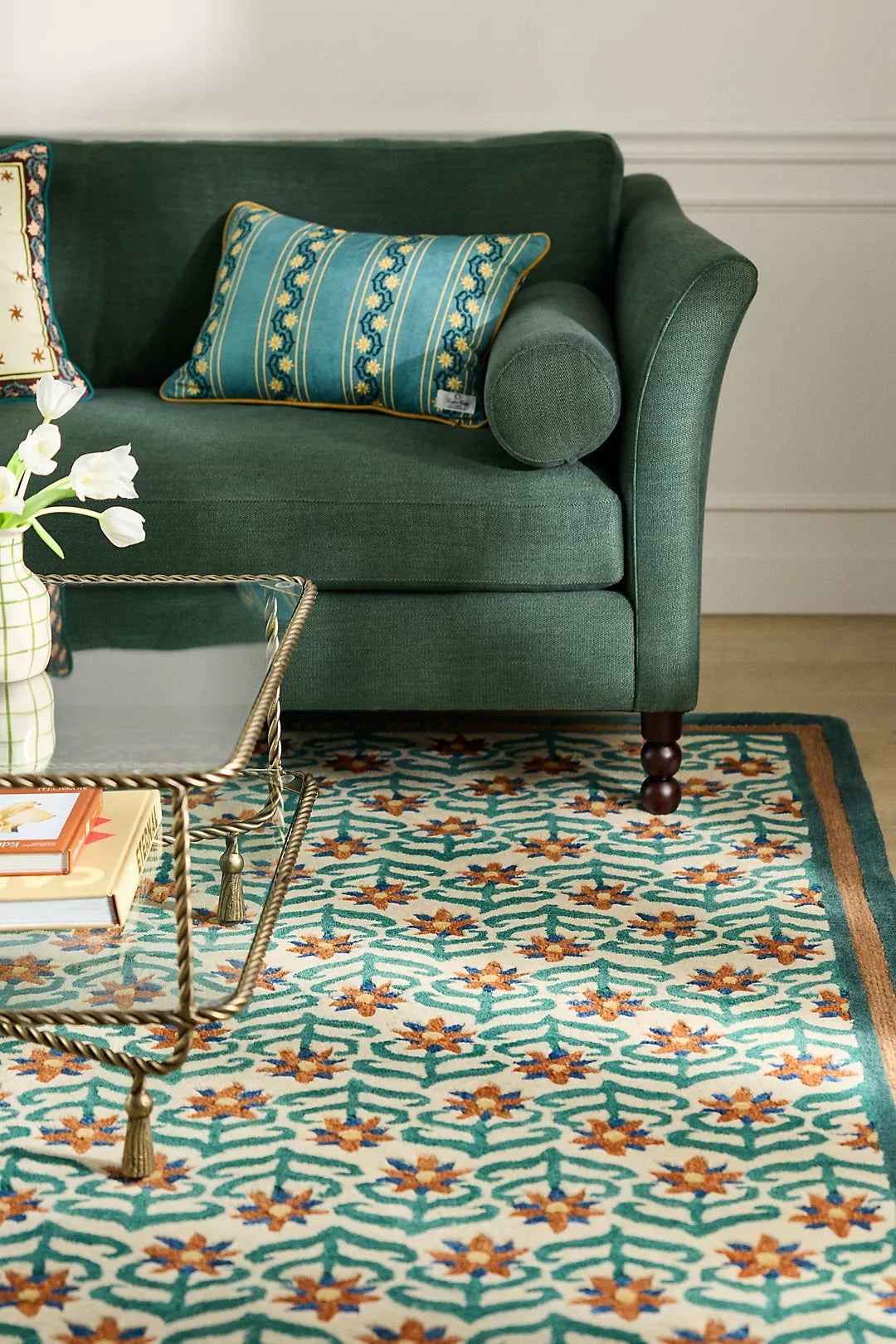Hand Tufted Wool Anthro Printed Good Floral | All Sizes Available - Hand Tufted Wool Rug