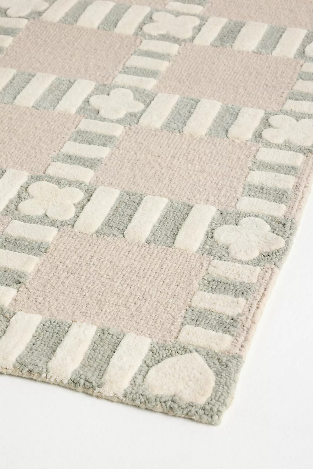 Hand Tufted Wool Anthro Icon Checkerboard | All Sizes Available - Hand Tufted Wool Rug