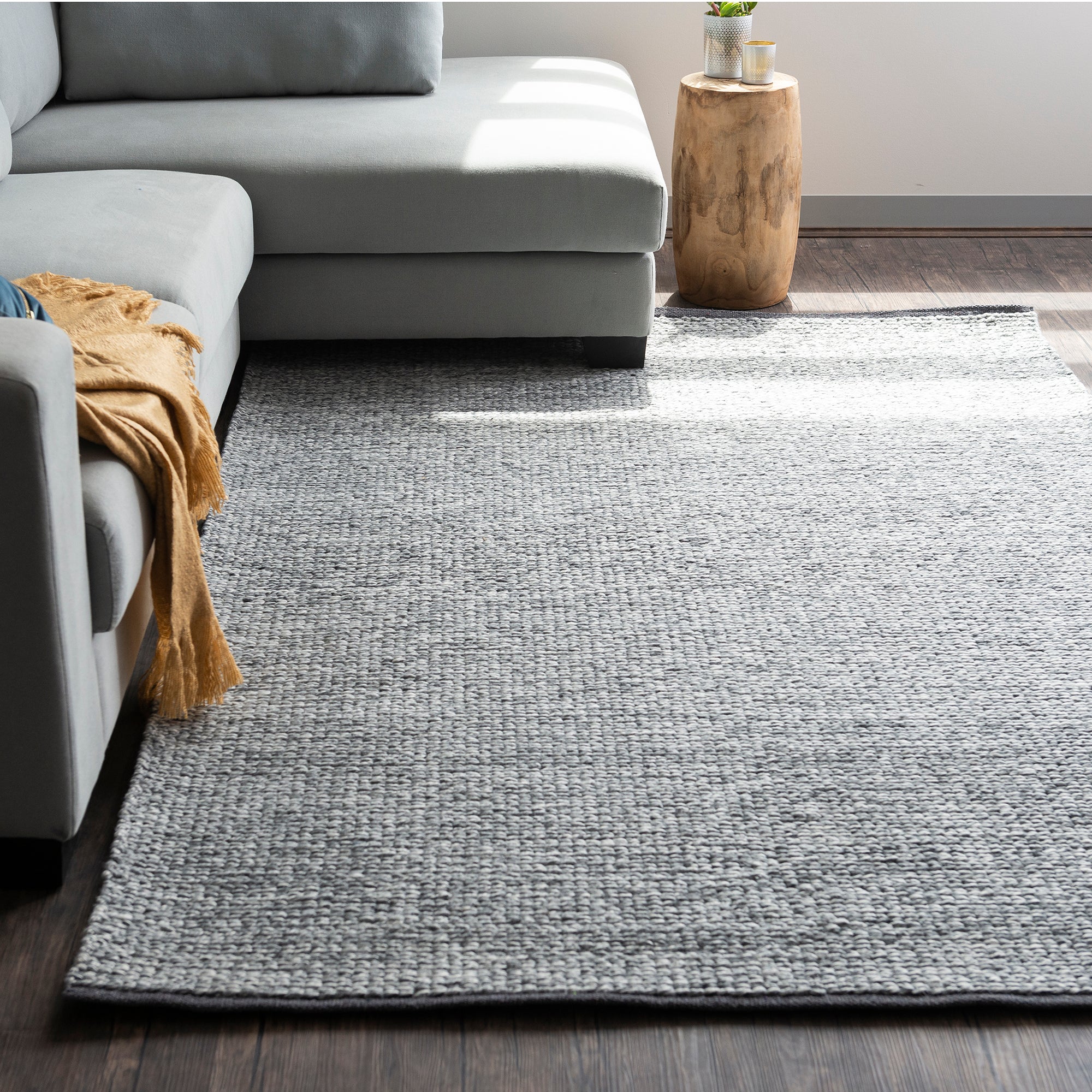 Modern Geometric Hand Woven Wool Rug