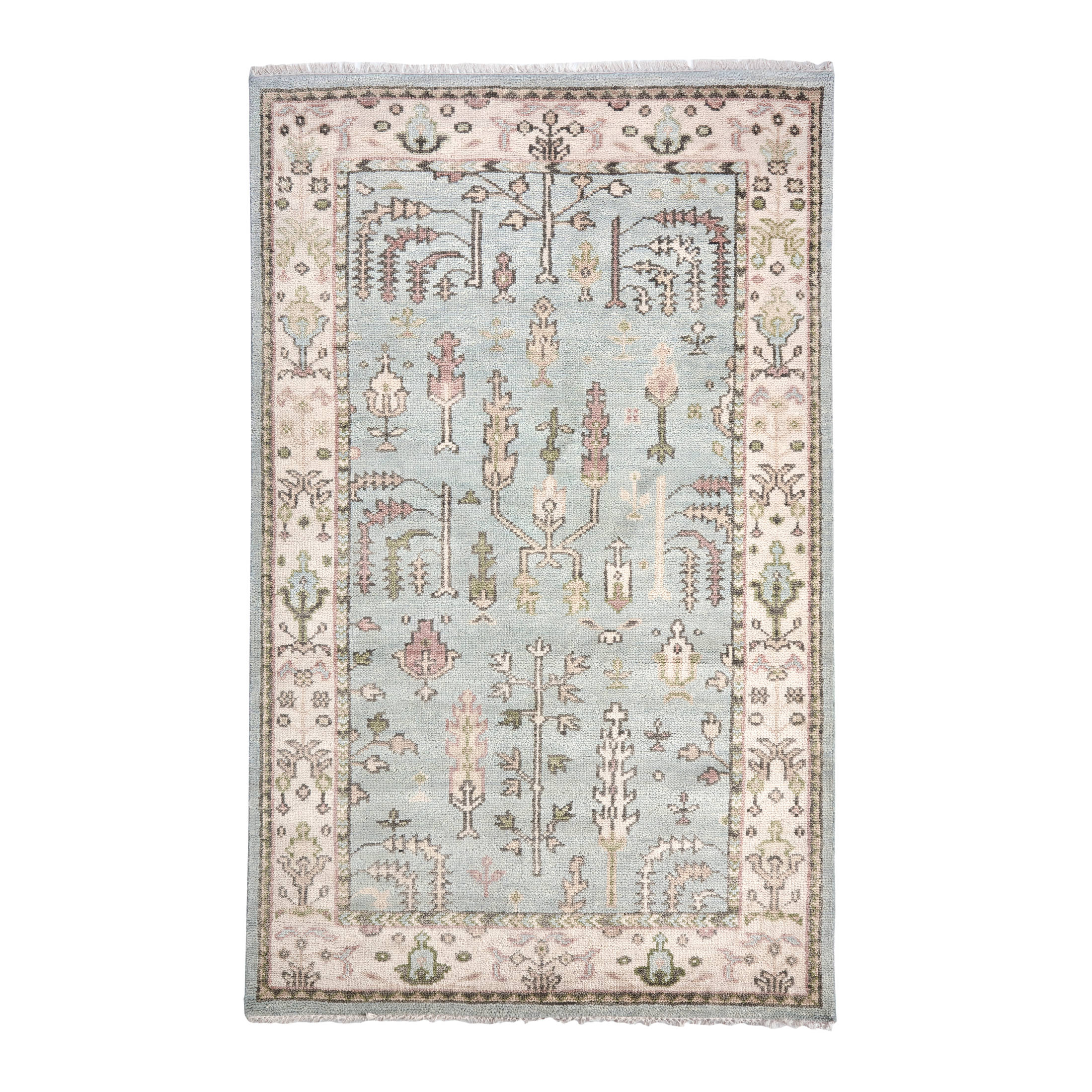 Hand Knotted Wool Athens Rug – Vintage Inspired Area Rug | Fabric & Fiber Finds