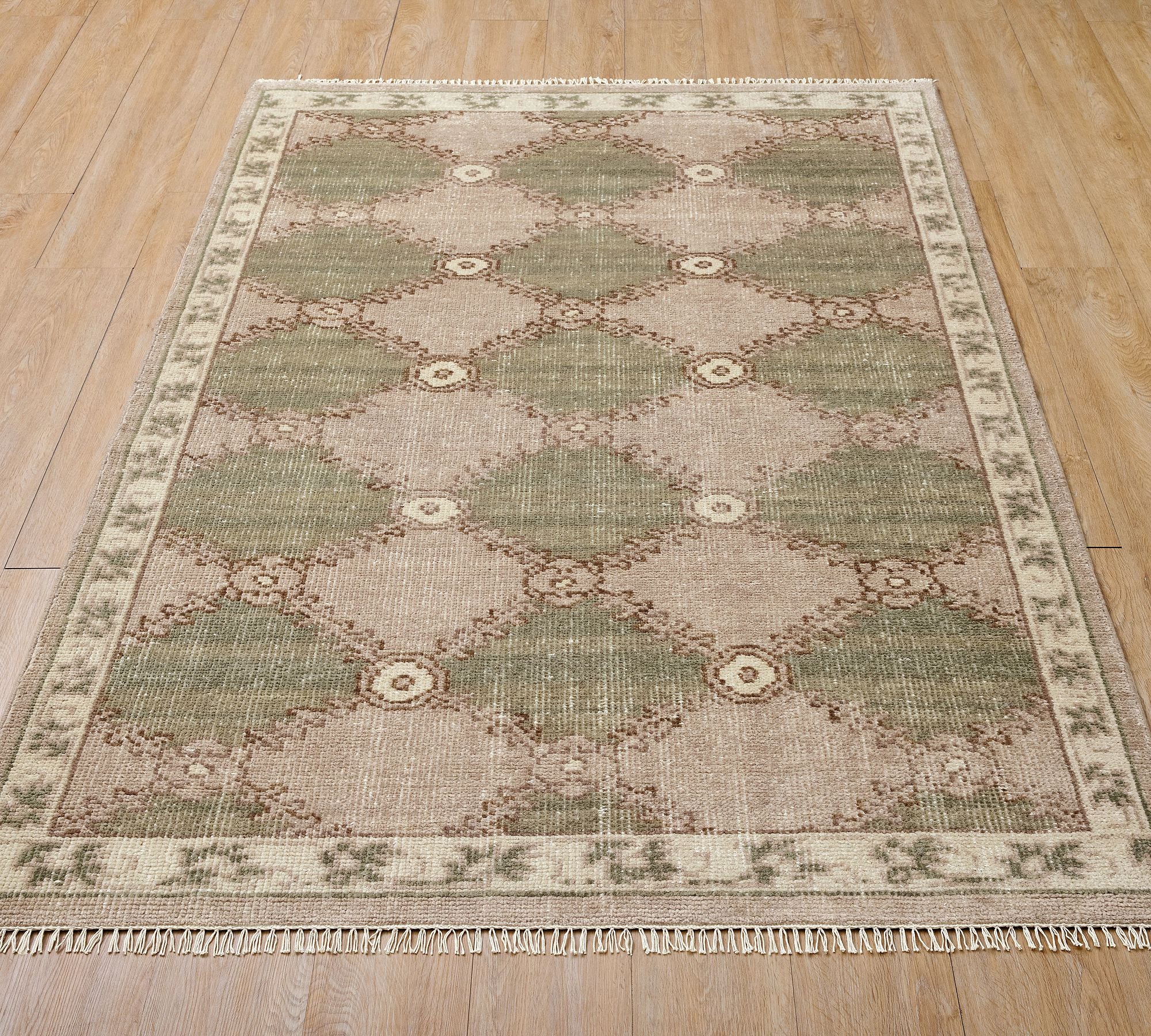 Alfombra Montclair de lana anudada a mano: estilo vintage, varios tamaños 