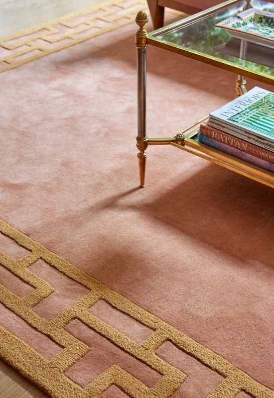 Hand Tufted Woollen Alice Crawley Indochine Wool Mellow Rose - Hand Tufted Wool Rug