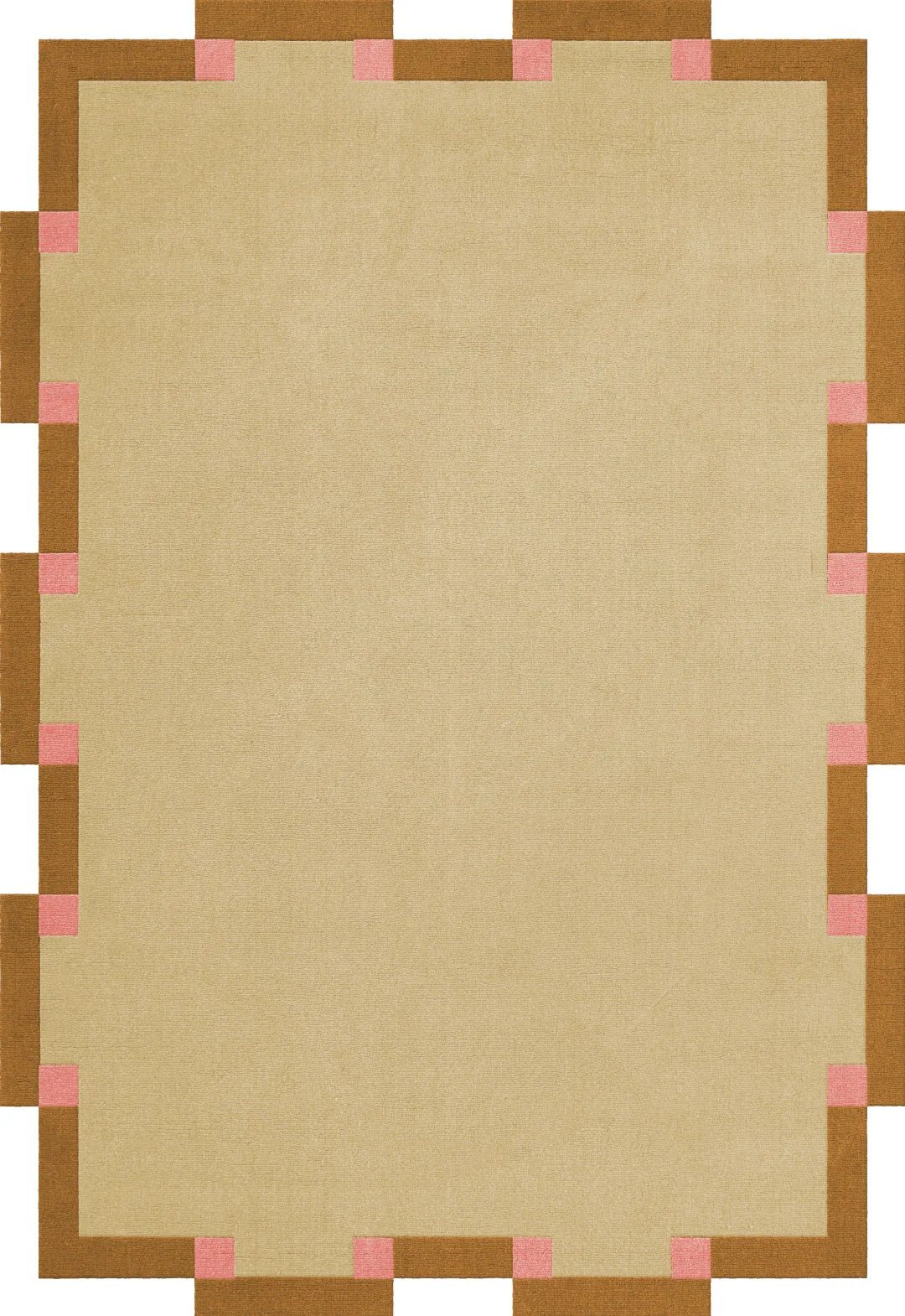 Elegants Hand Tufted Woollen Teklan Fregio Wool Olive Blush - Hand Tufted Wool Rug