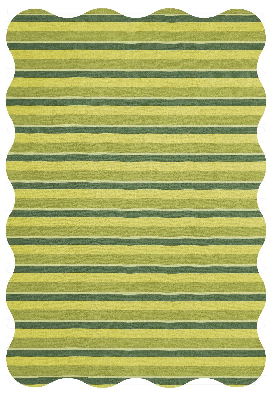 Elegants Hand Tufted Woollen Scallop Watermelon Pink - Hand Tufted Wool Rug