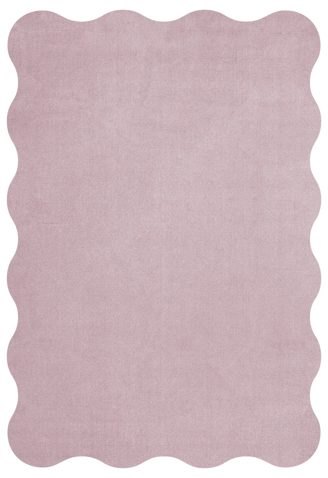 Elegants Hand Tufted Woollen Scallop Watermelon Pink - Hand Tufted Wool Rug