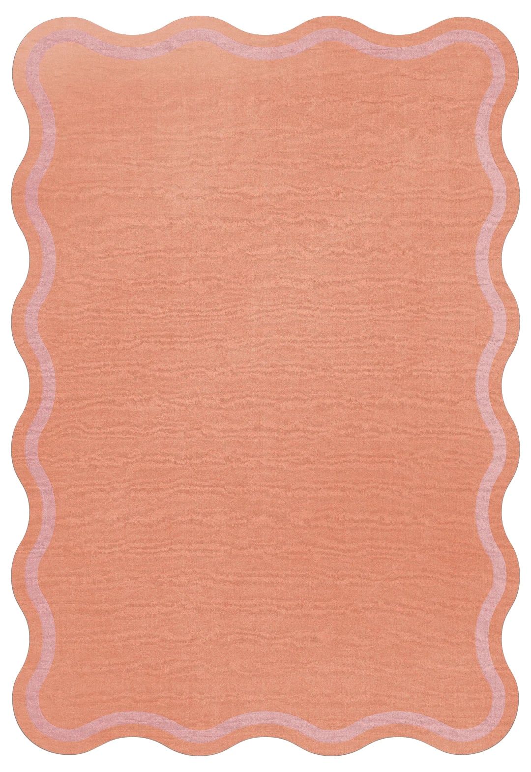 Elegants Hand Tufted Woollen Scallop Watermelon Pink - Hand Tufted Wool Rug