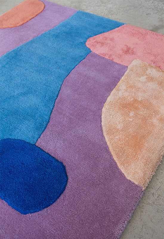 Hand Tufted Woollen Poppy Party Wool Secret Garden - Hand Tufted Wool Rug