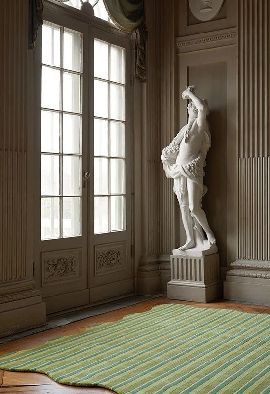 Elegants Hand Tufted Woollen Scallop Watermelon Pink - Hand Tufted Wool Rug