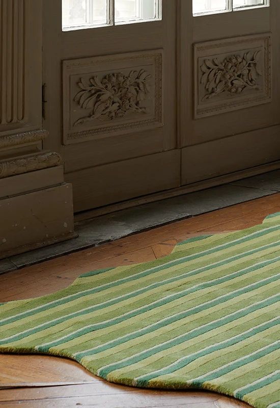 Elegants Hand Tufted Woollen Scallop Watermelon Pink - Hand Tufted Wool Rug