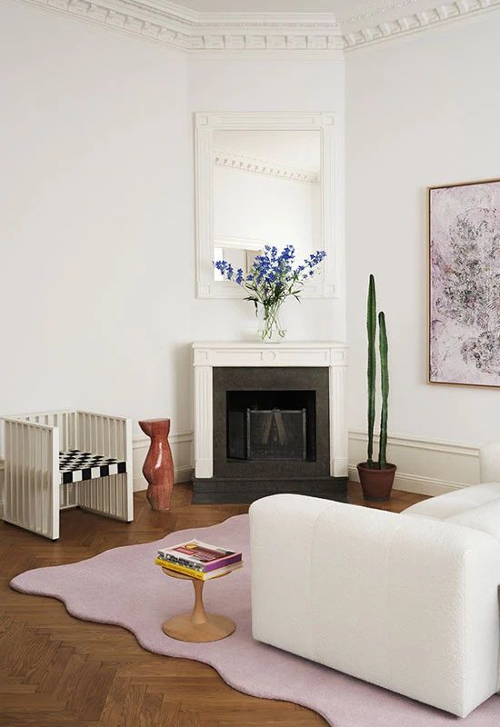 Elegants Hand Tufted Woollen Scallop Watermelon Pink - Hand Tufted Wool Rug