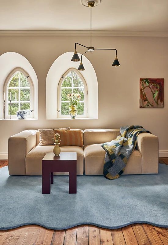 Elegants Hand Tufted Woollen Scallop Watermelon Pink - Hand Tufted Wool Rug