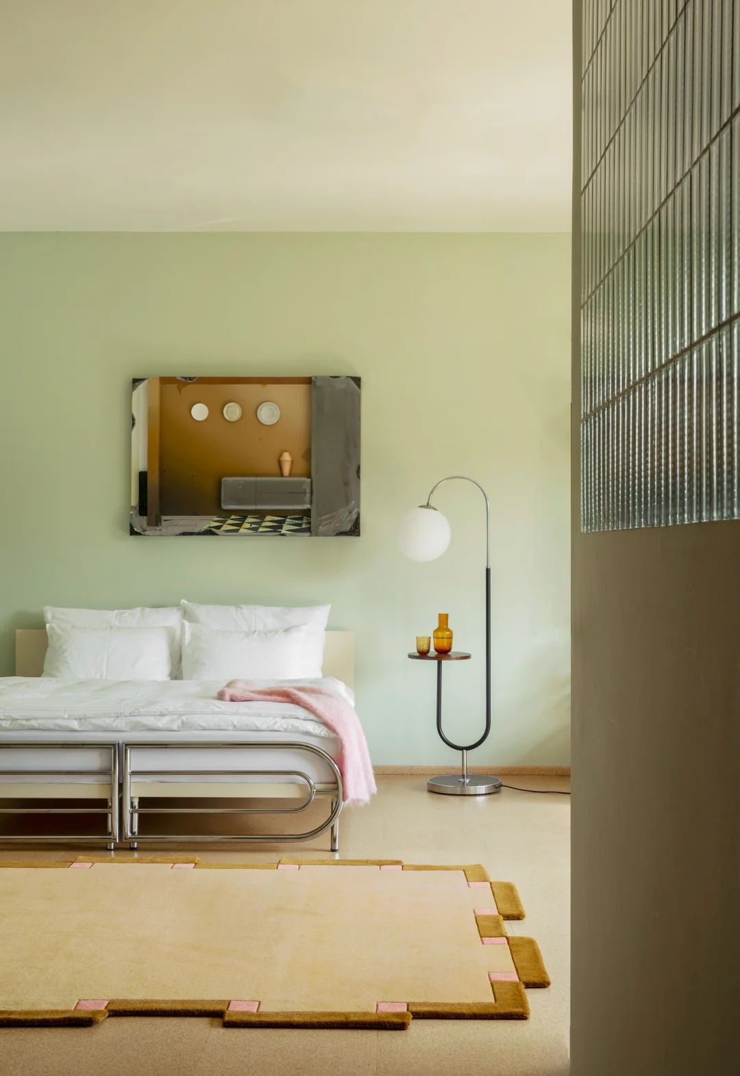 Elegants Hand Tufted Woollen Teklan Fregio Wool Olive Blush - Hand Tufted Wool Rug