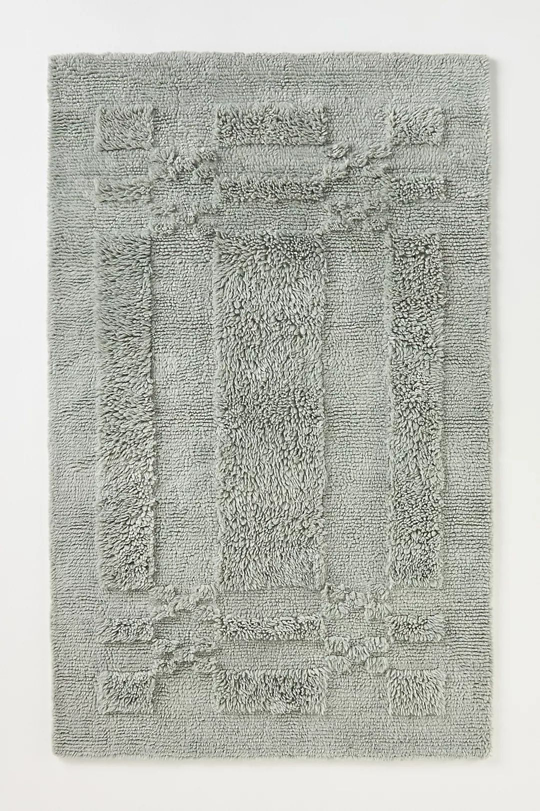 Hand-Loomed Wool and Jute Blend Geometric Striped Woollen - Hand Tufted Wool Rug