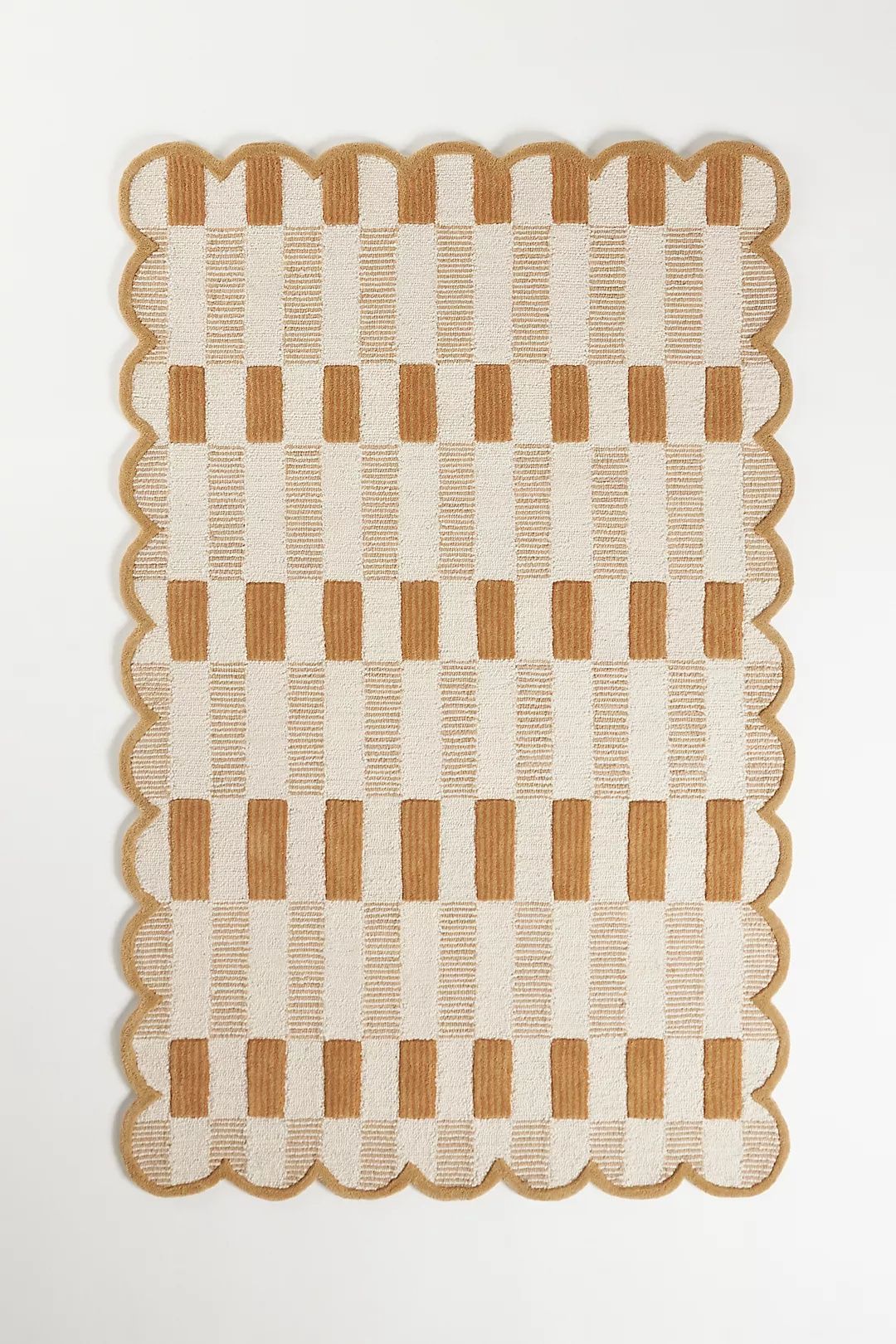 Hand Tufted Woollen Matilda Goad Wool Tufted Scalloped - Hand Tufted Wool Rug