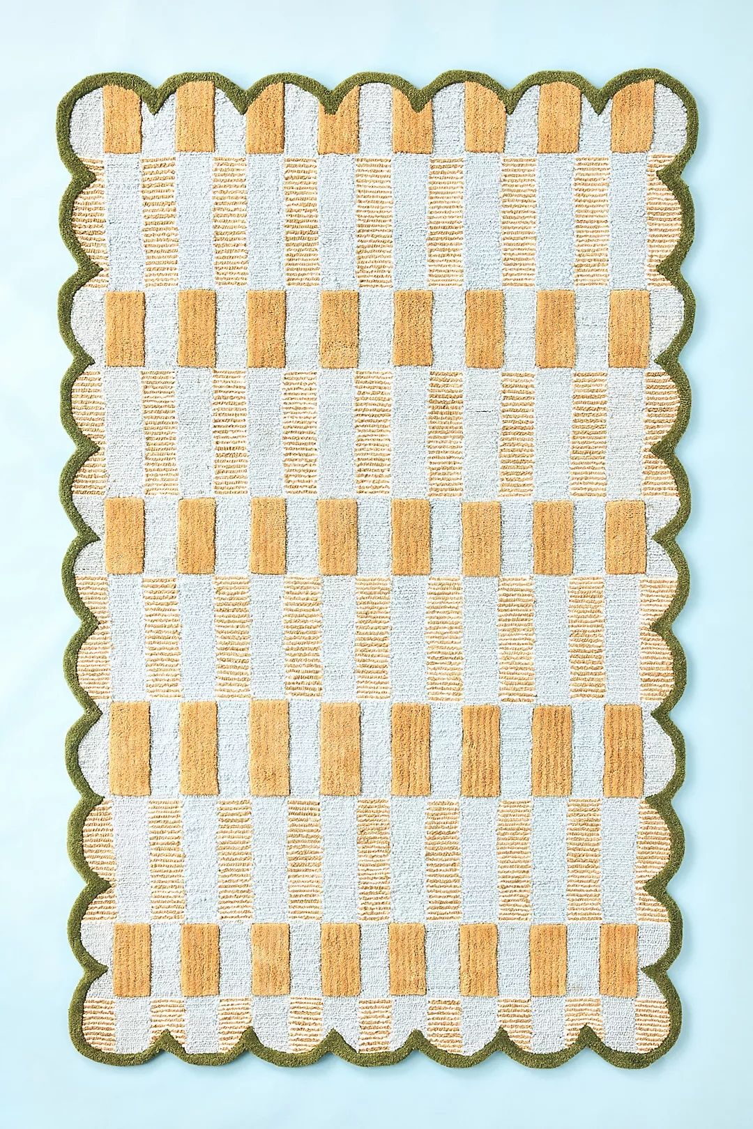 Hand Tufted Woollen Matilda Goad Wool Tufted Scalloped - Hand Tufted Wool Rug
