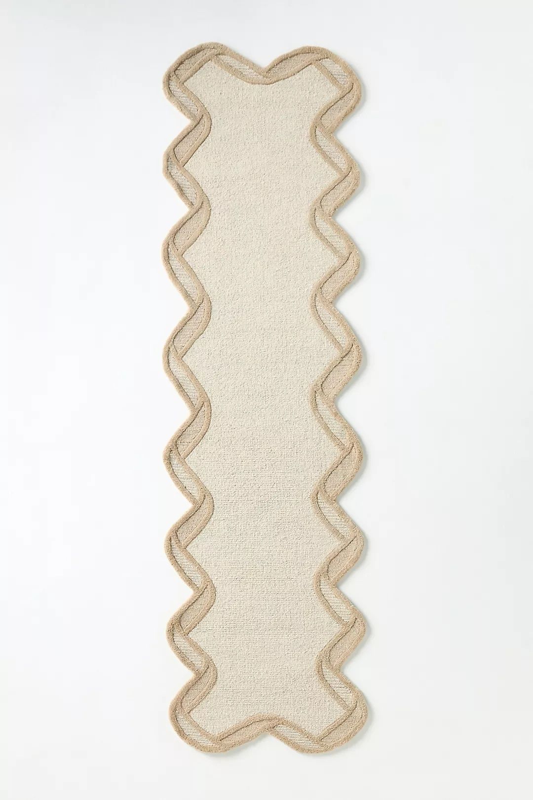 Elegants Hand Tufted Woollen Scalloped Border - Hand Tufted Wool Rug