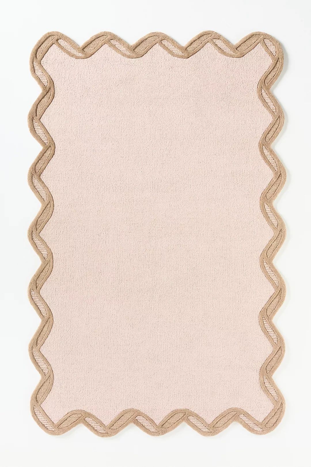 Elegants Hand Tufted Woollen Scalloped Border - Hand Tufted Wool Rug