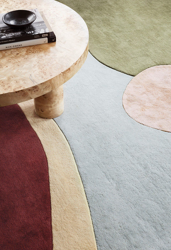 Hand Tufted Woollen Poppy Party Wool Sleeping Flower - Hand Tufted Wool Rug